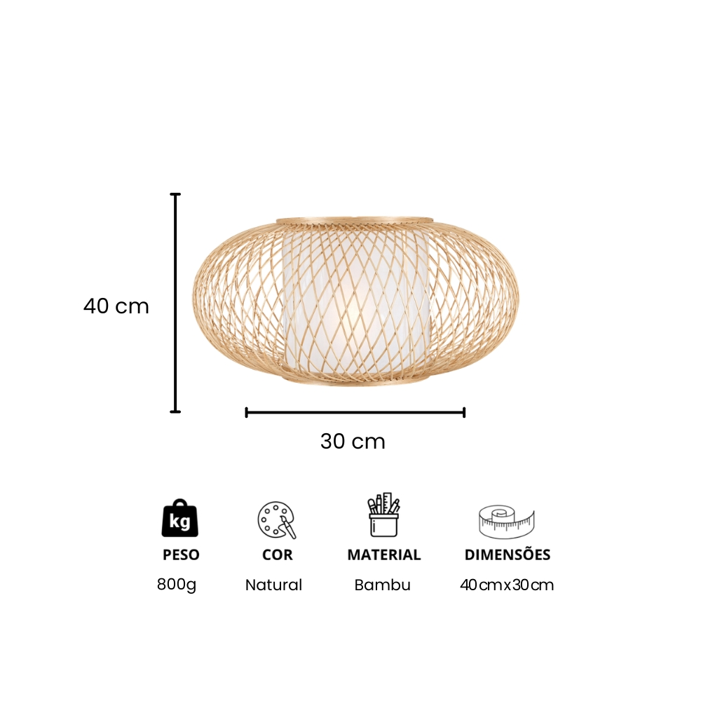 Imagem técnica com dimensões de 40 cm por 30 cm