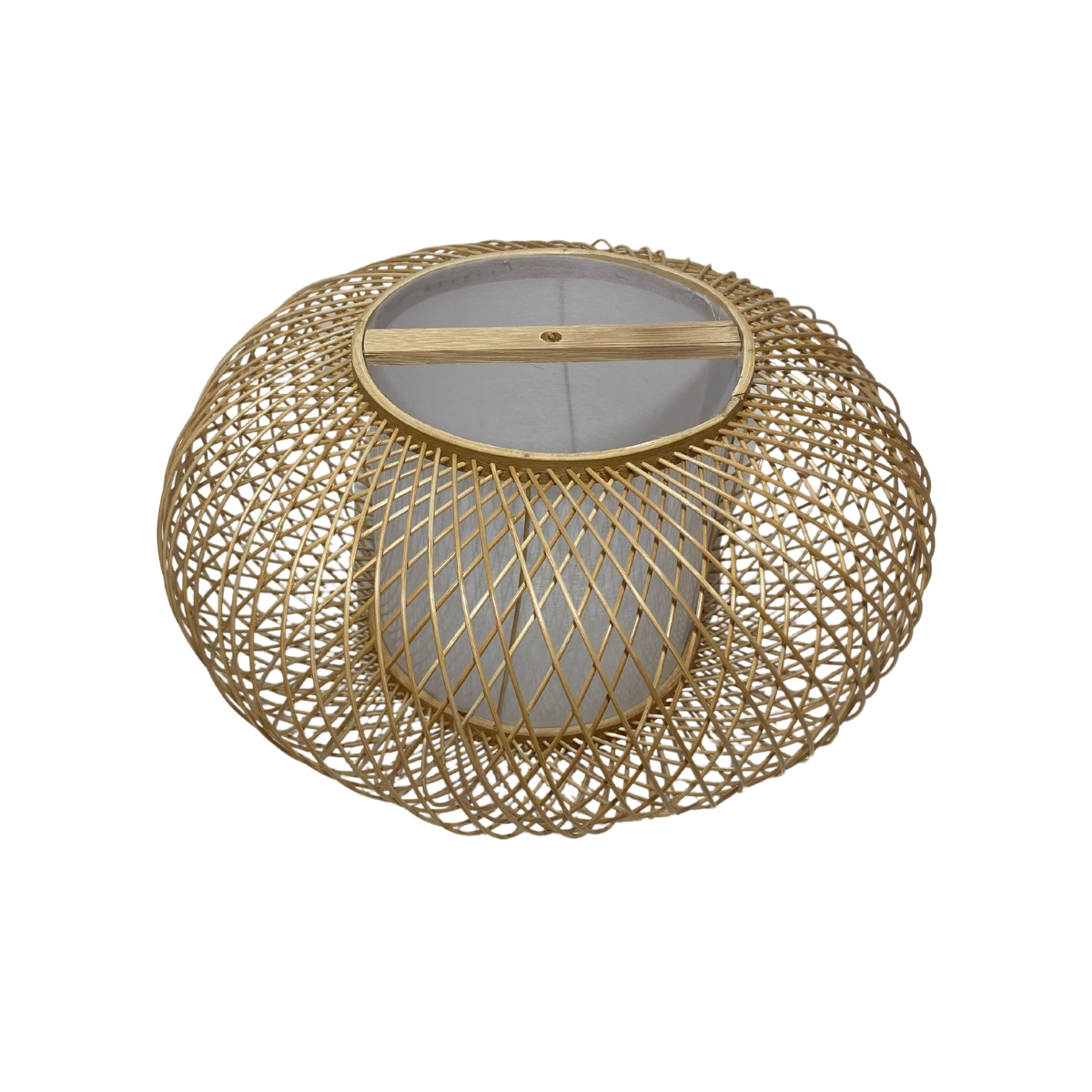 Lustre de Palha Pendente de Bambu Vazado Natural